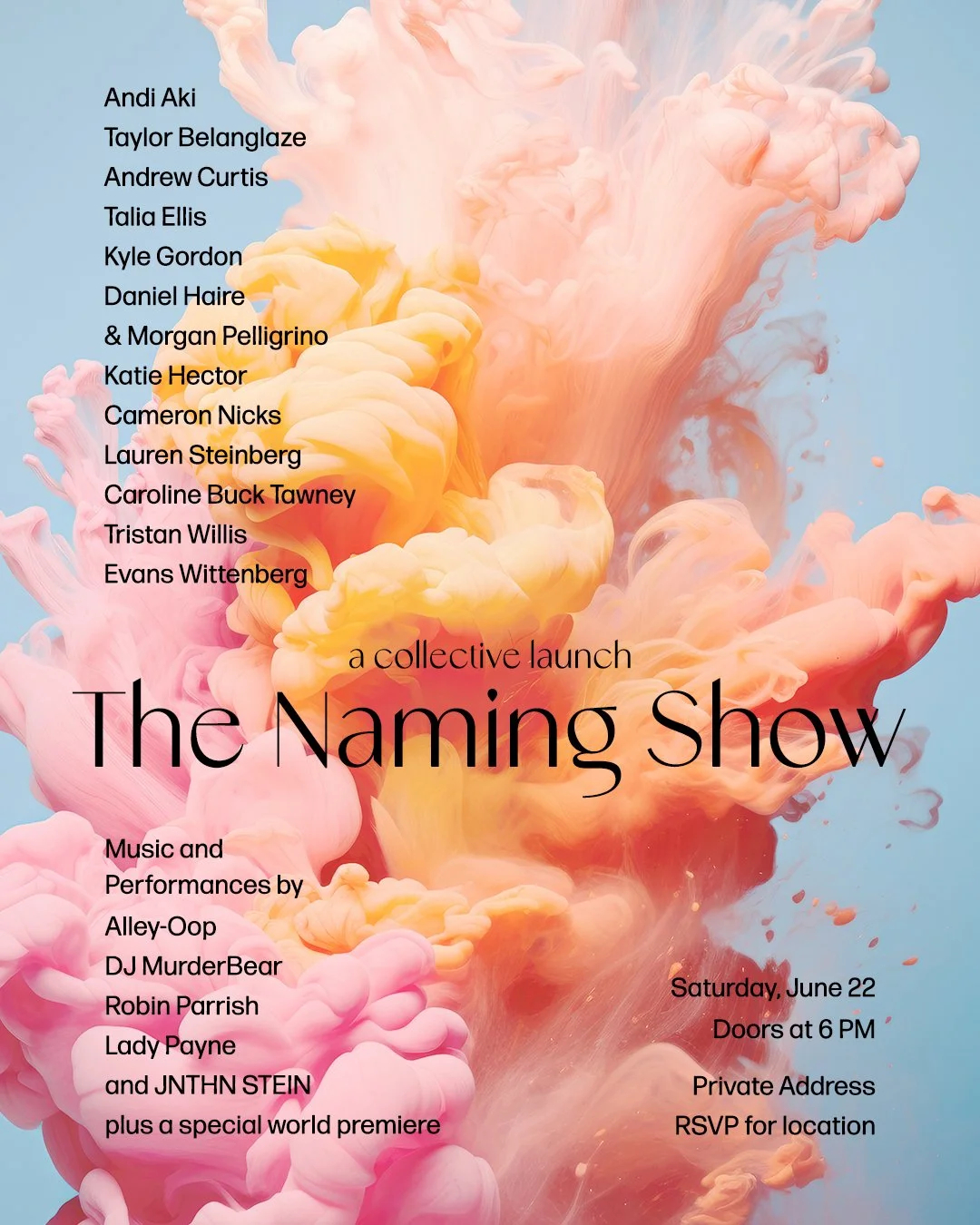 The Naming Show Flyer
